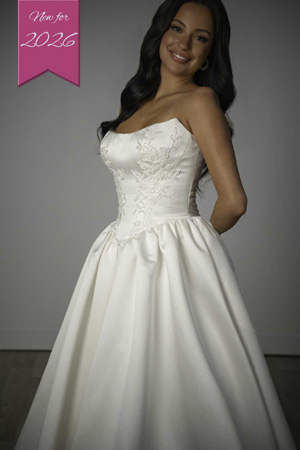 Taffeta and Lace Gloucester Wedding Gowns Stella York SY8239 r