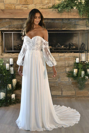 Taffeta and Lace wedding dresses Gloucester 7497