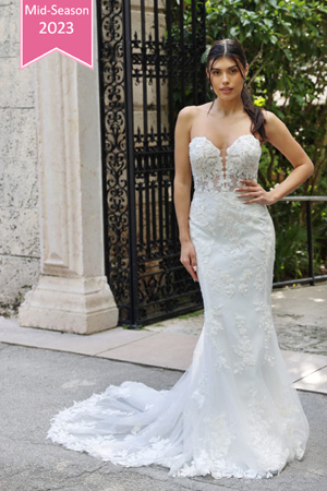 Taffeta and lace gloucester wedding gowns Stella York 7736