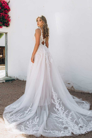 Taffeta and Lace Stella York Wedding Gown 8036-S24