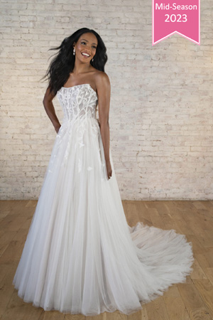 Taffeta and lace wedding dresses - Stella York 7702
