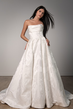 Taffeta and Lace Stella York Wedding Gowns SY8084
