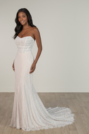 Taffeta and Lace Stella York Wedding Gowns SY8086