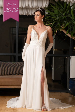 Taffeta and Lace Wedding Gowns from House of Nicholas Style3006.r