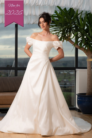 Taffeta and Lace Wedding Gowns from House of Nicholas Style3100-r