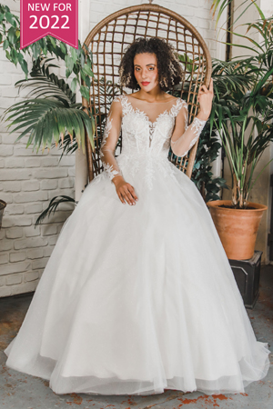 Taffeta and lace wedding gowns Gloucester House of Nicholas 2725