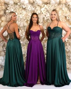 Taffeta and Lace Prom gowns 1039