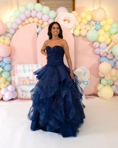 Taffeta and Lace Prom gowns 1103