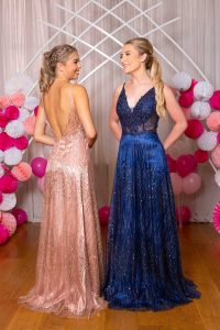 Taffeta and Lace Prom Gowns 2024 9963