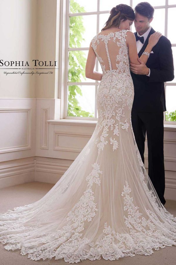 Sophia Tolli wedding gowns at Taffeta and Lace Gloucester y21819b-sophia-tolli