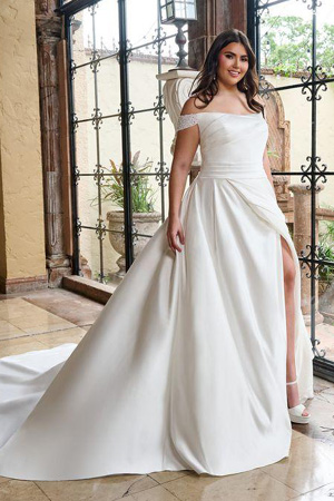 Taffeta and Lace wedding dresses Gloucester Rachel Allen RB2213