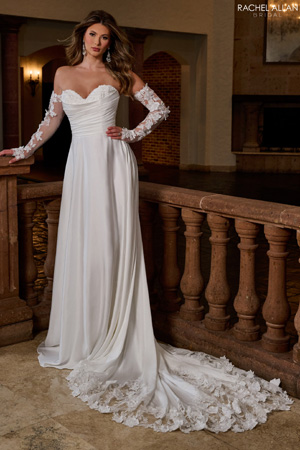 Taffeta-and-Lace-Gloucester Rachel Allen Wedding Gown 4202