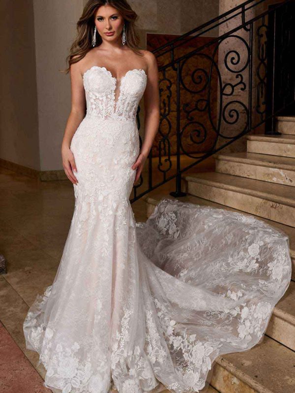 Taffeta and Lace Rachel Allen Wedding Gown RB5088