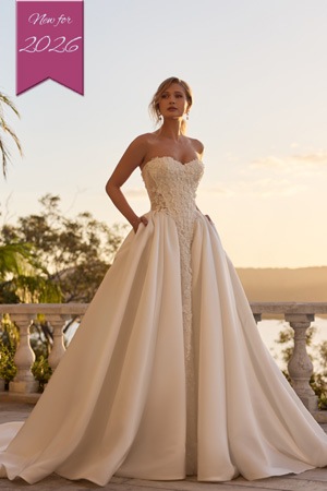 Taffeta and Lace Wedding Dresses from Sophia Tolli Tiffany 3235