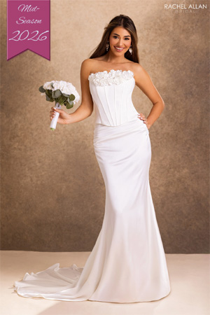 Taffeta and Lace Weddings Gowns by Rachel Allan RB2254