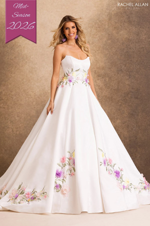 Taffeta and Lace Weddings Gowns by Rachel Allan RB4254