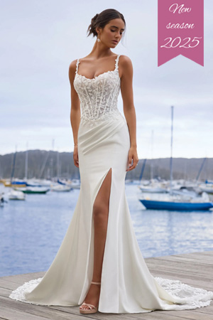 Taffeta and lace gloucester wedding gowns by sophia tolli style tyra