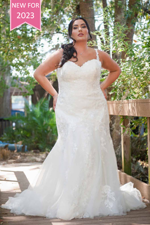 Taffeta and Lace Wedding Dresses Gloucester Stella York 7636+