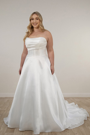 Taffeta and Lace Wedding Dresses Stella York Plus size 7940