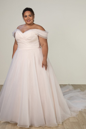 Taffeta and Lace Stella York Plus size 8058