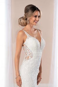 Taffeta and lace wedding dresses Stella York 6914-