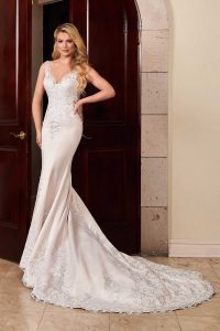 Taffeta and Lace wedding dresses Gloucester - Rachel Allan MB3100