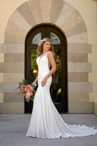 Taffeta and lace wedding dresses Stella York 7078