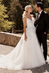 taffeta and lace wedding dresses sophia tolli y22041