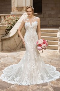 taffeta and lace gloucester wedding dresses sophia tolli_y22183-back