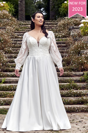 Taffeta and Lace Wedding Gows Gloucester Silhouette Daisy Jade