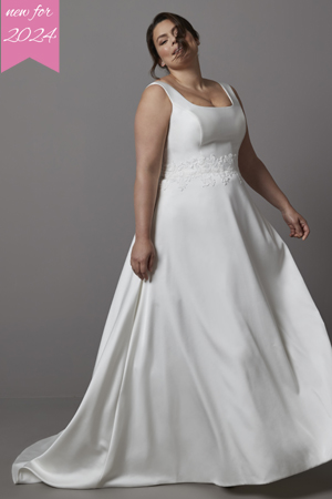 Taffeta and Lace Wedding Gowns Silhouette Martina-Belle