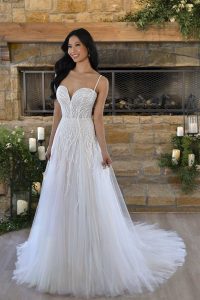 Taffeta and Lace wedding dresses 7490
