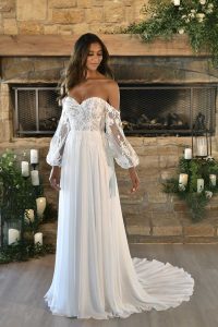 Taffeta and Lace wedding dresses 7497