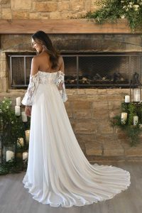 Taffeta and Lace wedding dresses 7497