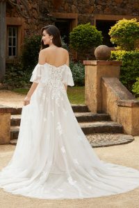 Taffeta and lace wedding dresses gloucester Y12243_ivory_honey_b