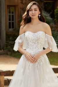 Taffeta and lace wedding dresses gloucester Y12243_ivory_honey_b
