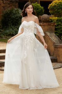 Taffeta and lace wedding dresses gloucester Y12243_ivory_honey_b