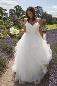 Taffeta and lace wedding dresses gloucester 2022_silhouette_gracie_mae