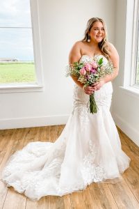 Taffeta and lace wedding gowns gloucester 7397