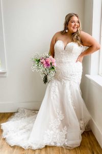 Taffeta and lace wedding gowns gloucester 7397