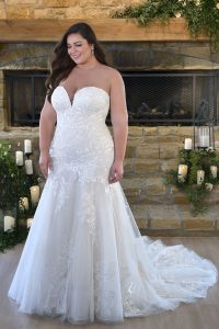 Taffeta and lace wedding gowns gloucester 7397