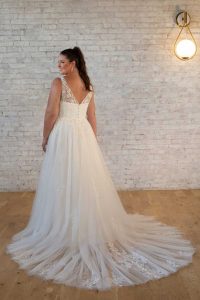 Taffeta and Lace Wedding Gowns Gloucester Stella York 7616