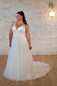 Taffeta and Lace Wedding Gowns Gloucester Stella York 7616