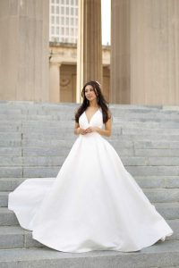 Taffeta and Lace Gloucester Wedding Dresses Stella York 7755