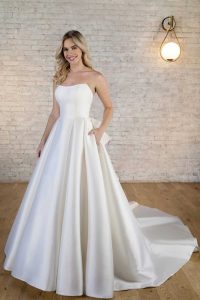 Taffeta and Lace wedding dresses Stella York 7711
