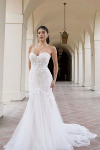 Taffeta and lace Gloucester Stella York Wedding Dress 7793