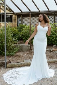 Taffeta and lace Gloucester Stella York Wedding Dress 7818