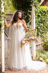 Taffeta and lace Gloucester Stella York Wedding Dress 7825