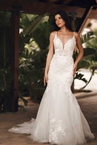 Taffeta and lace Gloucester Stella York Wedding Dress 7841