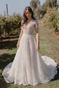 Taffeta and Lace Gloucester Madi Lane Wedding Dress SALINA